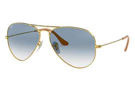 gold ray ban aviator china
